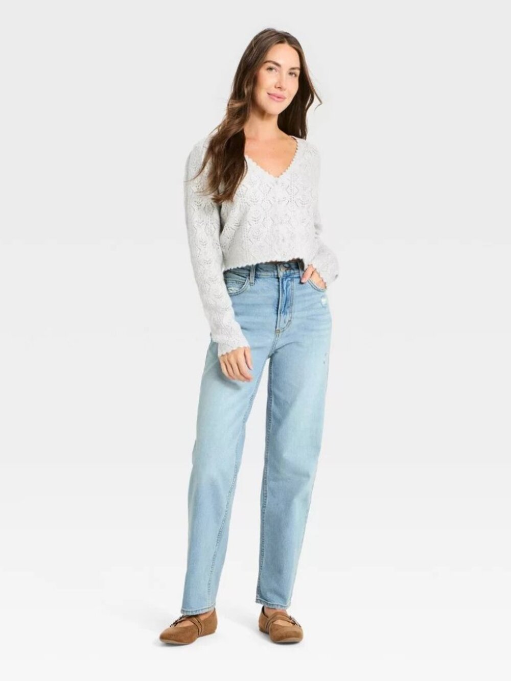 NWT Women's Universal Thread Size 4 Highest-Rise Slim Hip Vintage Straight Jeans